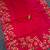 Red matka silk saree  with heavy floral embroidery border with running blouse