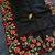 Black matka silk saree  with heavy floral embroidery border with running blouse