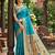 Sutriti women's sky blue paithani soft silk saree for festive party & wedding wear with blouse piece