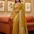 Sutriti mustard tissue silk saree for women festive wedding party ethnic wear