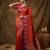 Sutriti red orange banarasi soft silk saree for women festive wedding ethnic wear