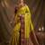 Sutriti mustard yellow banarasi soft silk saree for women wedding festive saree