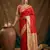 Sutriti red banarasi soft silk saree for women wedding festive ethnic saree