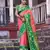 Sutriti rani pink soft silk saree with green border - festive wedding ethnic saree for women
