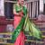 Sutriti rani pink soft silk saree with green border - festive wedding ethnic saree for women