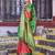 Sutriti rani pink soft silk saree with green border - festive wedding ethnic saree for women