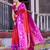Sutriti red soft silk saree with rani pink border - festive wedding party ethnic saree for women