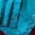 Teal matka silk saree  with heavy floral embroidery border with running blouse