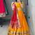 Golden Color Zari Weaving Work Paithani Silk Lehenga Choli With Unstitched Blouse