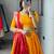 Golden Color Zari Weaving Work Paithani Silk Lehenga Choli With Unstitched Blouse