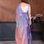 Women Poly Georgette Embroidery Sequence Bird Work Saree