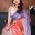 Women Poly Georgette Embroidery Sequence Bird Work Saree