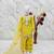 Designer party wear heavy natural crep kids patiala set