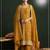 Mustard vichitra silk semi stitched suit with embroidery & sequence work