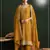 Mustard vichitra silk semi stitched suit with embroidery & sequence work