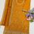 Mustard vichitra silk semi stitched suit with embroidery & sequence work