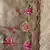 Brown matka silk saree with heavy floral embroidery border with running blouse