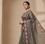 Grey Color Malti Thread Embroidery work Silk Saree