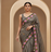 Grey Color Malti Thread Embroidery work Silk Saree