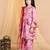 Pink floral printed silk blend ethnic kurta sharara set for girls