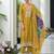Yellow color chinnon silk embroidery work wedding wear designer salwar suit