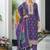 Lavender color chinnon silk embroidery work wedding wear designer salwar suit