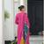 Pink color chinnon silk embroidery work wedding wear designer salwar suit