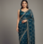 Blue Color Sequins With Zari Thread Embroidery work Chiffon Saree