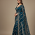 Blue Color Sequins With Zari Thread Embroidery work Chiffon Saree