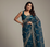 Blue Color Sequins With Zari Thread Embroidery work Chiffon Saree