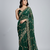 Green Color Sequins With Zari Thread Embroidery work Chiffon Saree