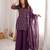 Wine color crunchy silk party wear palazo set