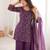 Wine color crunchy silk party wear palazo set