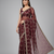 Maroon  Color Sequins With Zari Thread Embroidery work Chiffon Saree