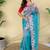 Sky blue royal gabanna silk saree woven in a shiny dual-tone finish
