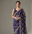 Purple Color Sequins With Zari Thread Embroidery work Chiffon Saree