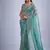 Sky color kanjivaram pure silk zircon cutdana & sequence handwork saree