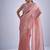 Pink color kanjivaram pure silk zircon cutdana & sequence handwork saree