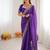 Purple color faux georgette bandhni print & embroidered border saree