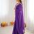 Purple color faux georgette bandhni print & embroidered border saree