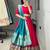 Firozi Color Zari Weaving Work Paithani Silk Lehenga Choli With Unstitched Blouse