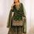 Green color gymmi silk embroidery work wedding wear sharara set