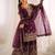 Wine color gymmi silk embroidery work wedding wear sharara set