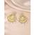 Peora meenakari gold plated chandbali traditional earrings gift for women girls