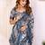 Grey printed art silk designer pallu saree