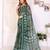 Green printed art silk designer pallu saree