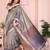Grey printed art silk designer pallu saree