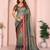 Light green printed art silk designer pallu saree