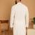 White chikankari cotton embroidery men kurta