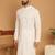 White chikankari cotton embroidery men kurta